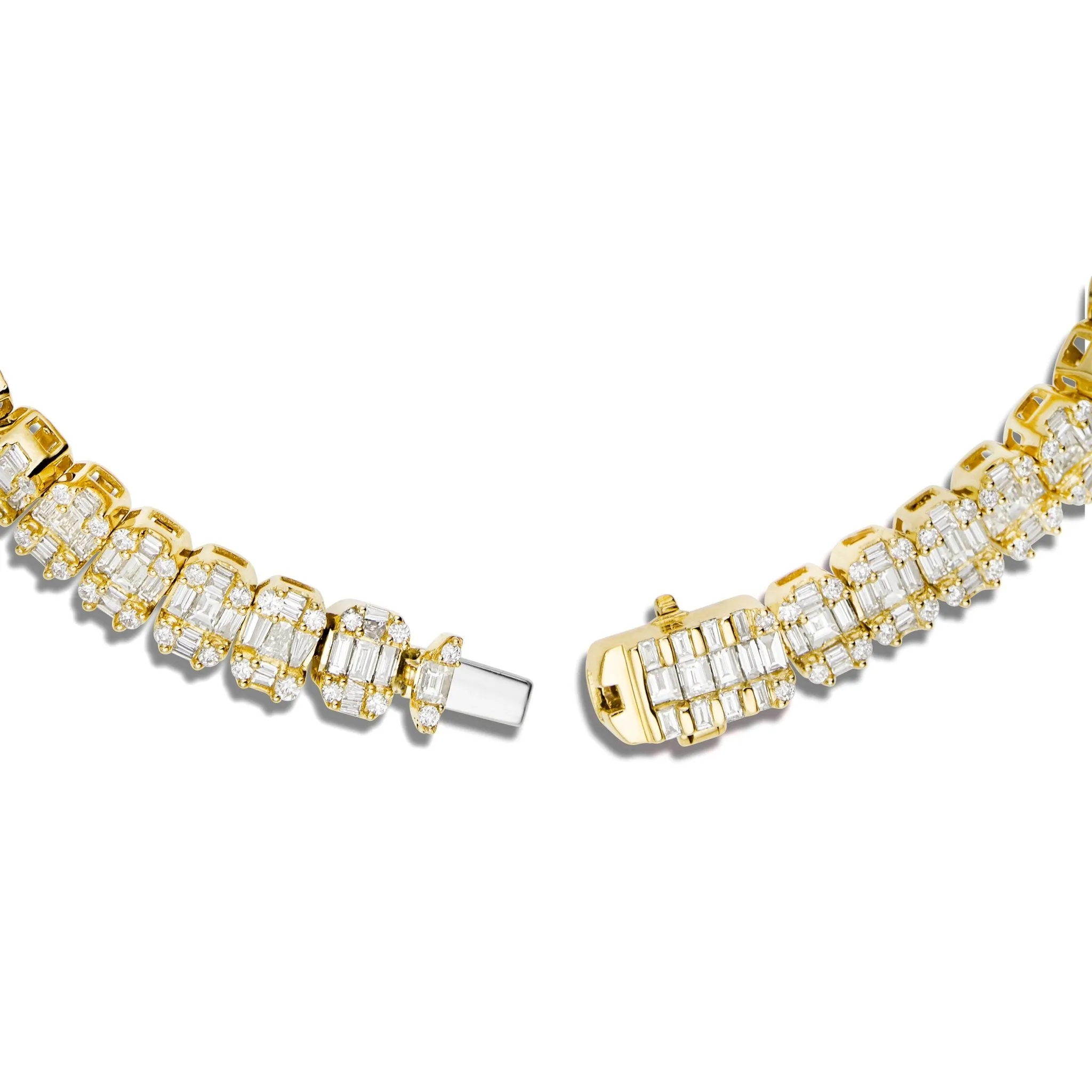 10K Gold 11.5ct Baguette Diamond Bracelet