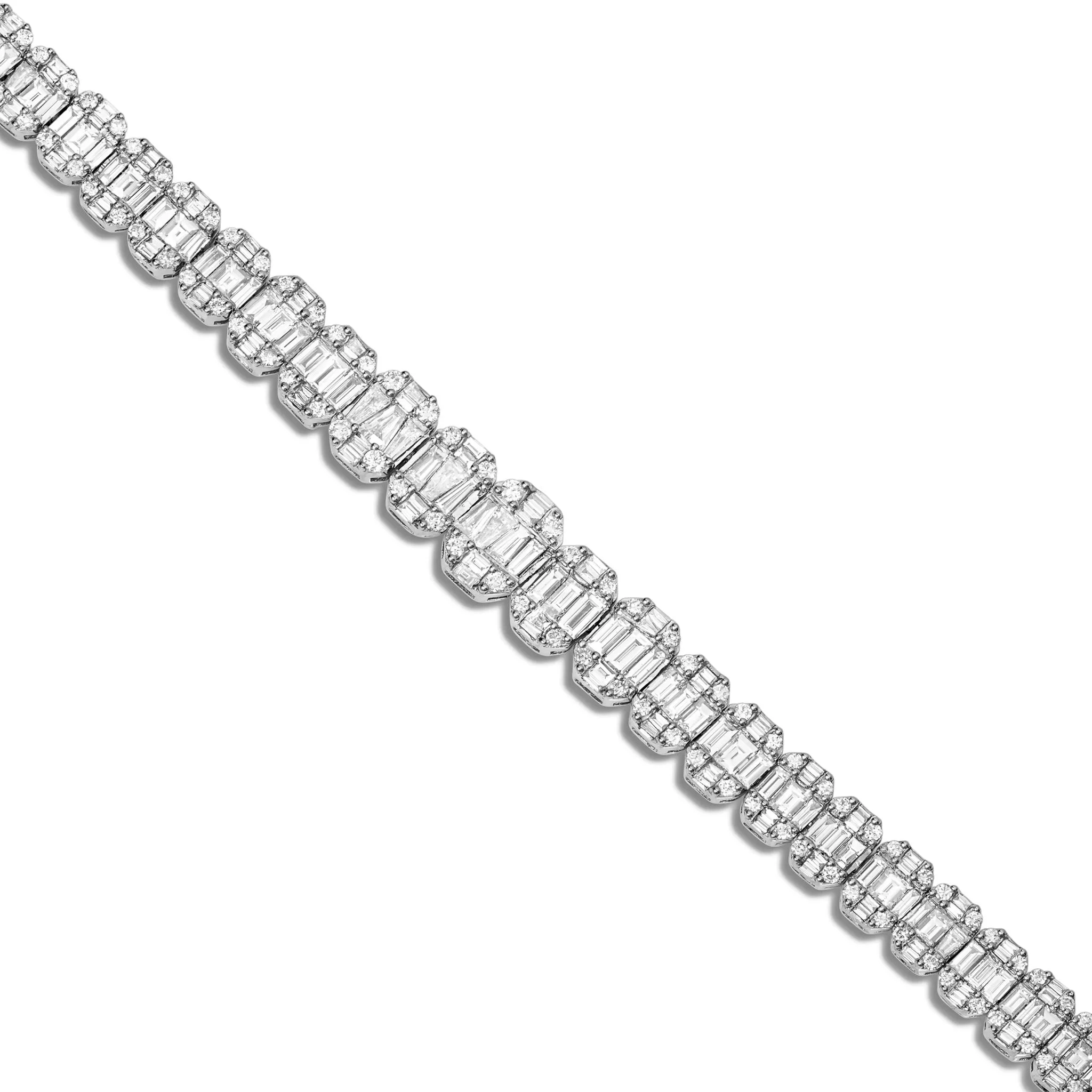 10K Gold 11.5ct Baguette Diamond Bracelet