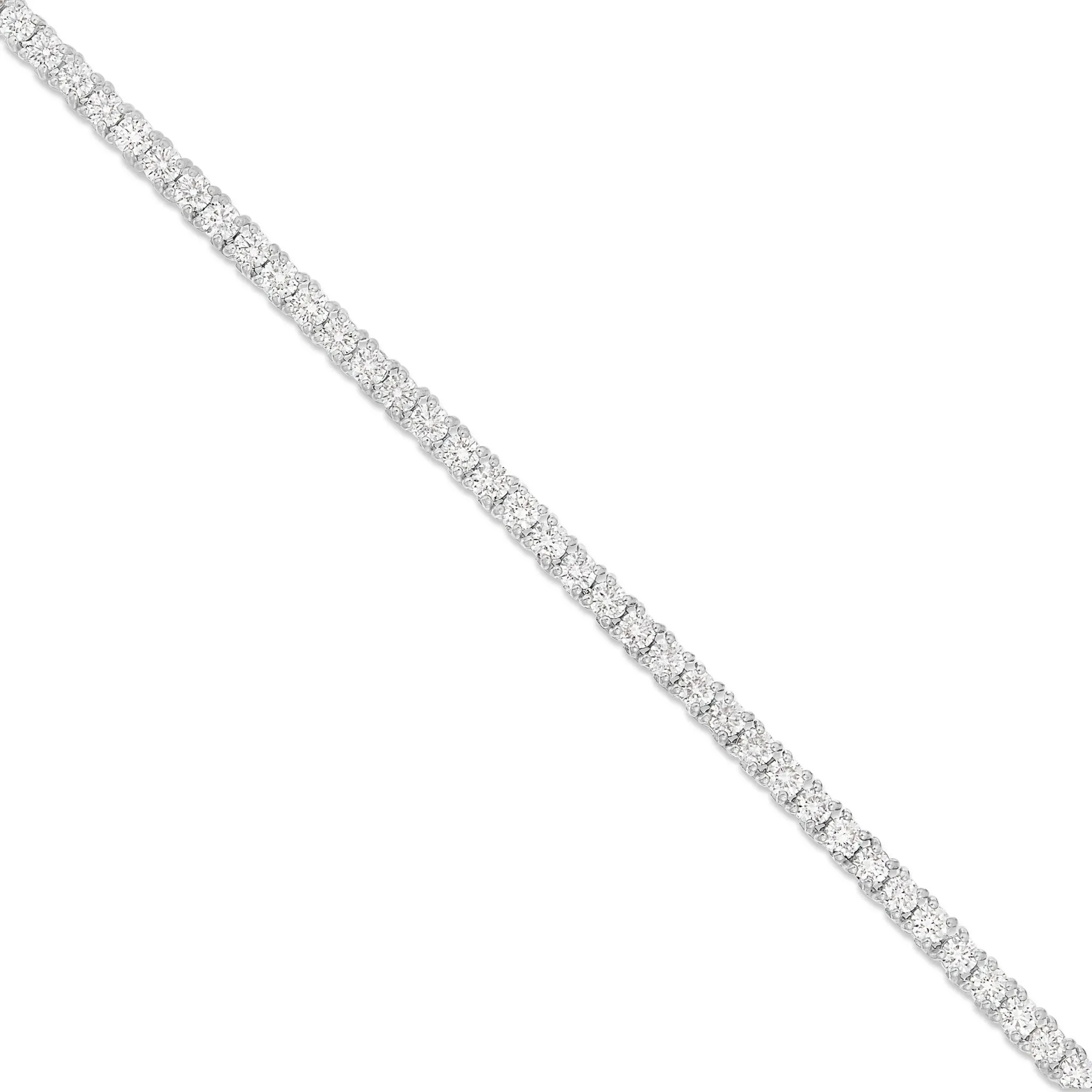 10K Gold 18.9ctw 4-Prong 3mm Diamond Tennis Chain