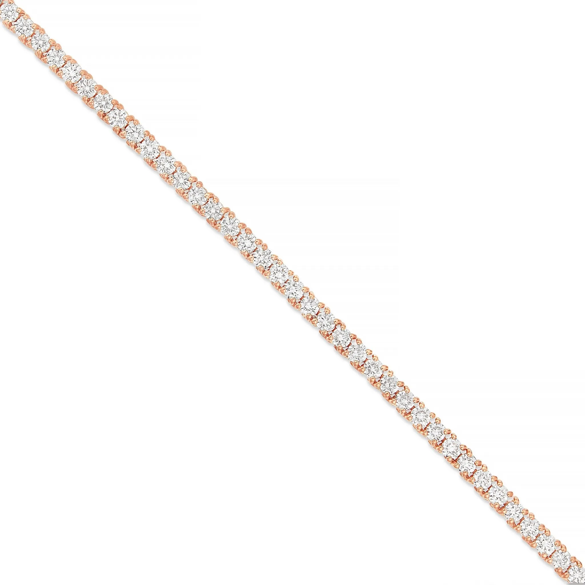 10K Gold 18.9ctw 4-Prong 3mm Diamond Tennis Chain