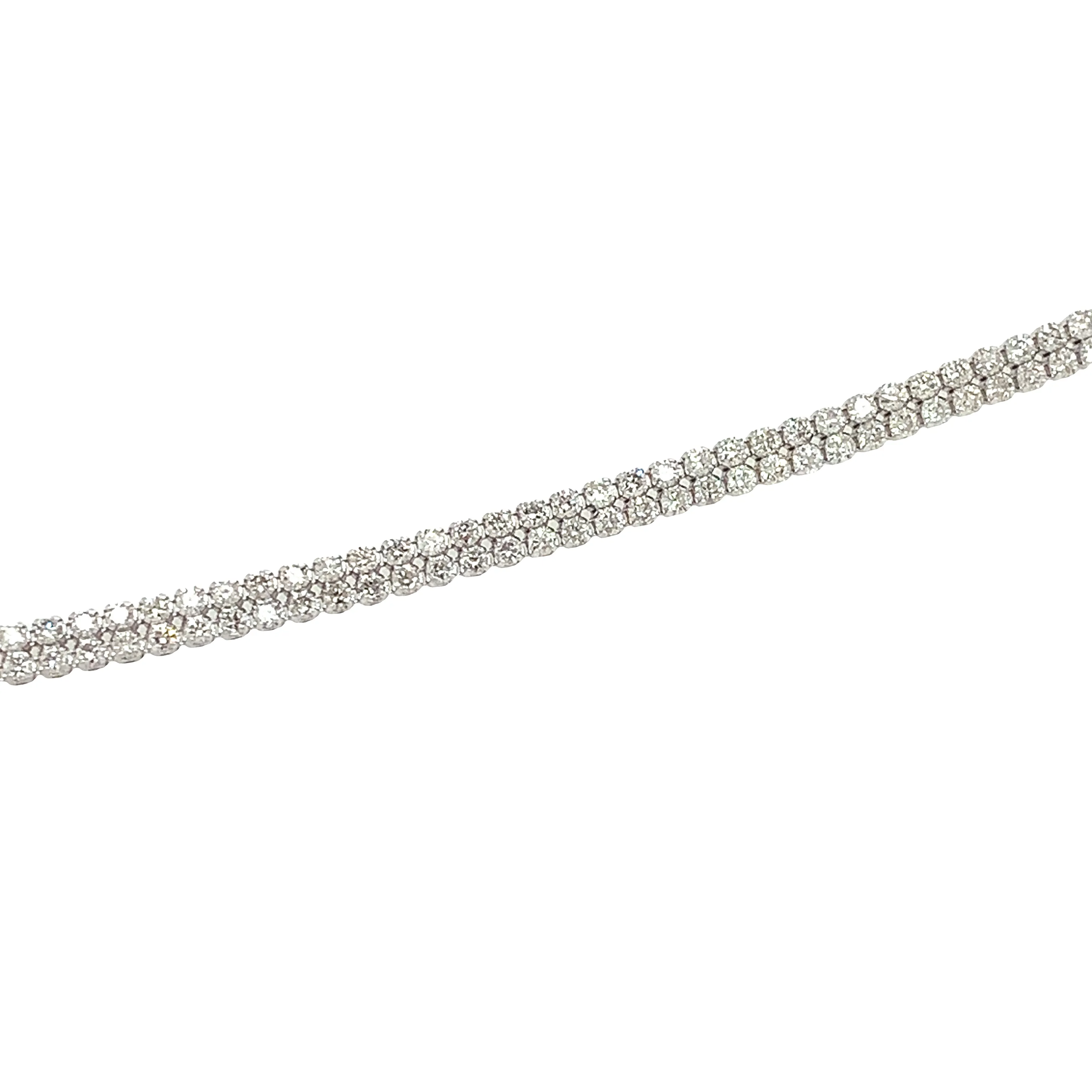 14 Karat White Tennis Diamond Bracelet