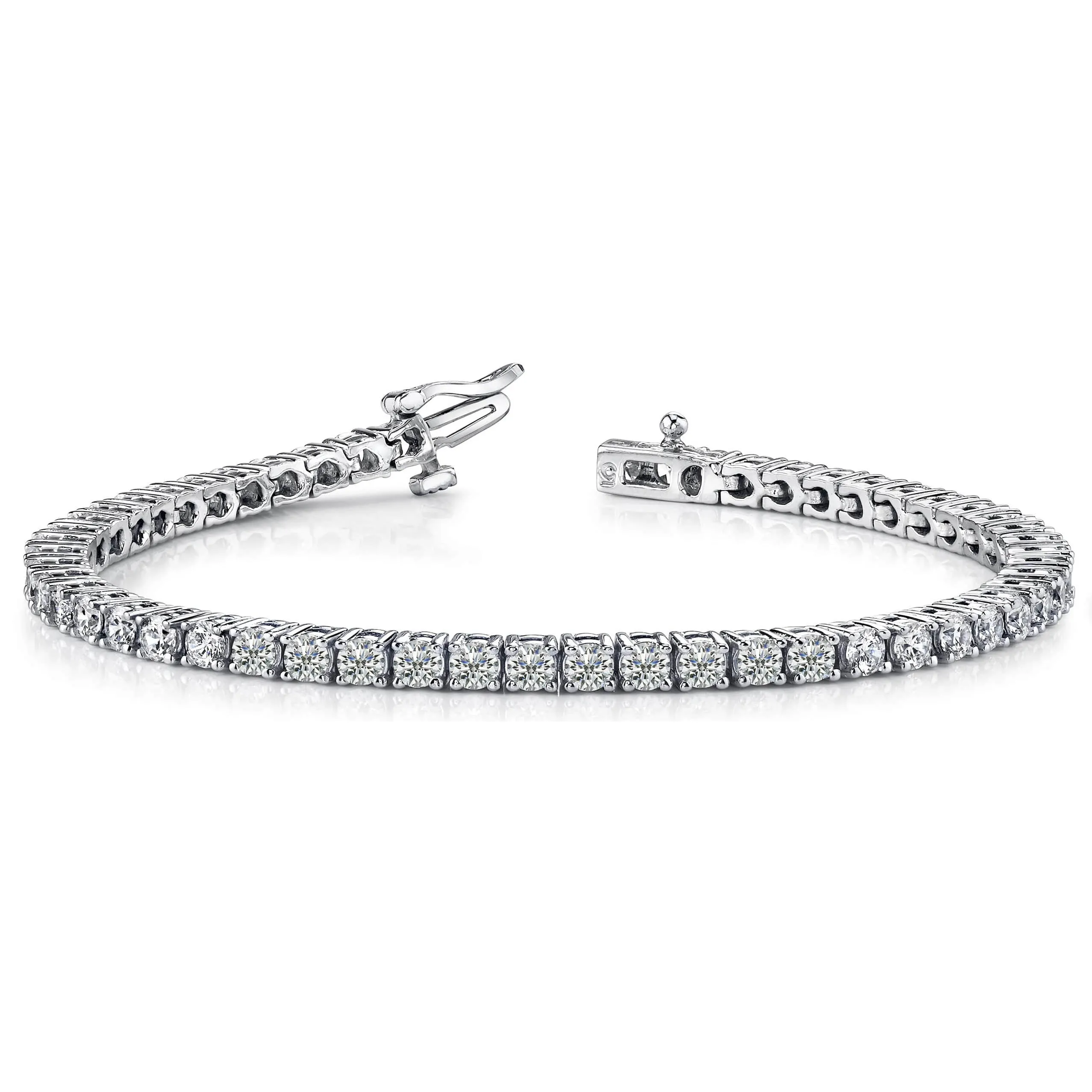 14k Gold & Diamond 4-Prong Tennis Bracelet - 2.00ct-5.00ct