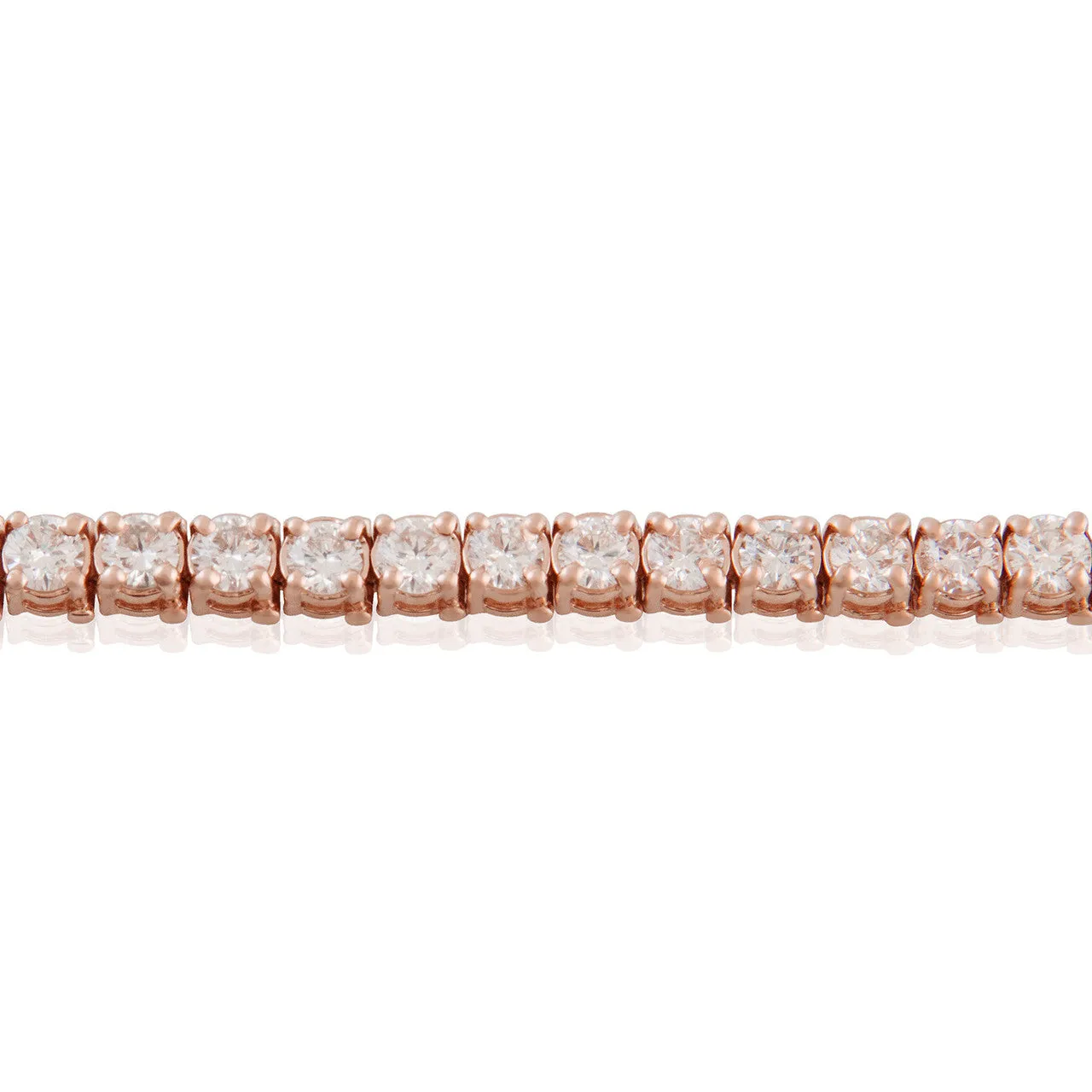 14k Rose Gold Diamond Tennis Bracelet