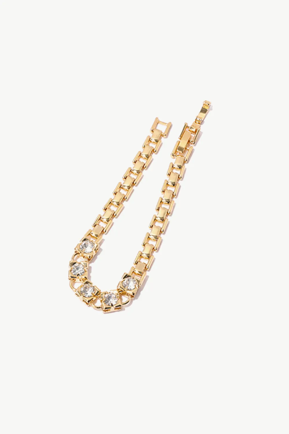 18K Gold-Plated Rhinestone Tennis Bracelet