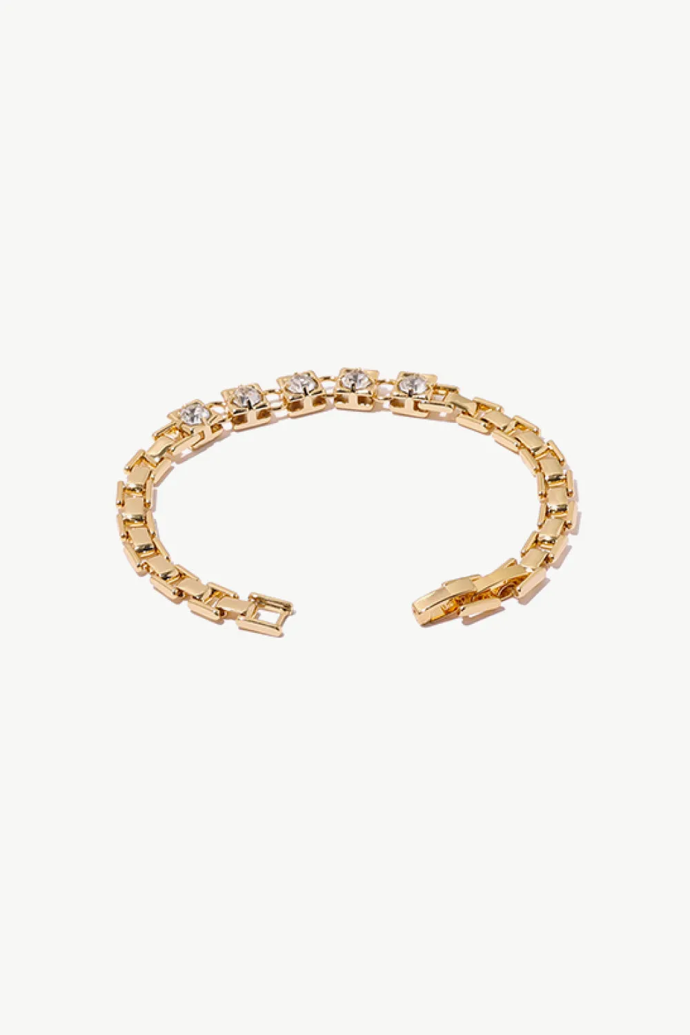 18K Gold-Plated Rhinestone Tennis Bracelet