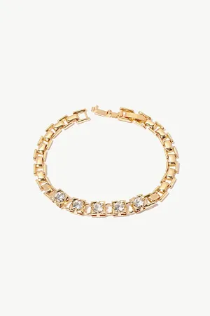 18K Gold-Plated Rhinestone Tennis Bracelet