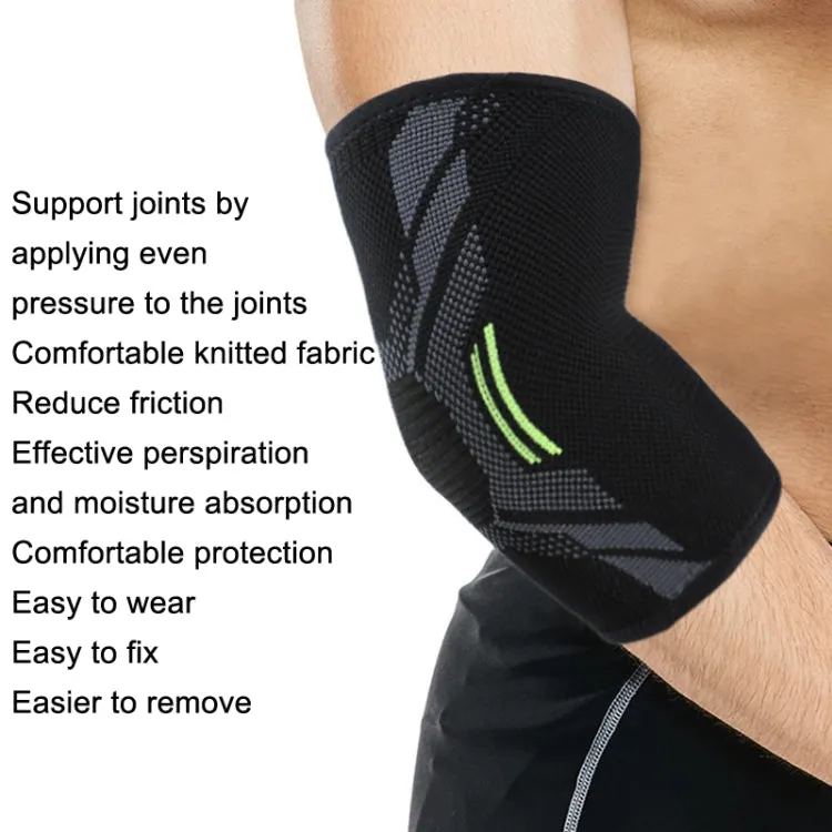 1pair Three-Dimensional Compression Belt Tightens Comfortable Breathable Warm Elbow Pads(L)