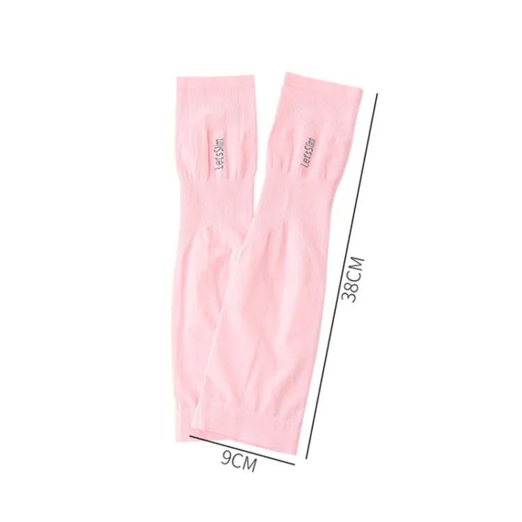 2 Pairs Long Ice Silk Sunscreen Sleeves Cycling Driving Outdoor UV Arm Oversleeve,  Length: 38cm(White)