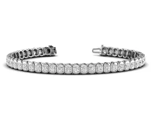 2.00-5.00 CT Round Cut Lab Grown Diamonds - Tennis Bracelet