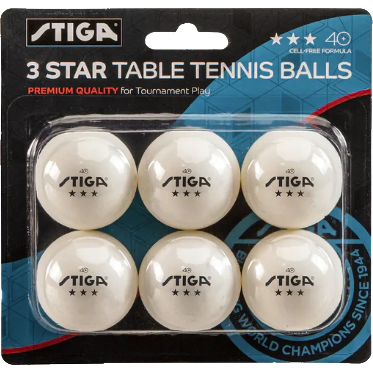 3-Star Table Tennis Balls (6 Pack)