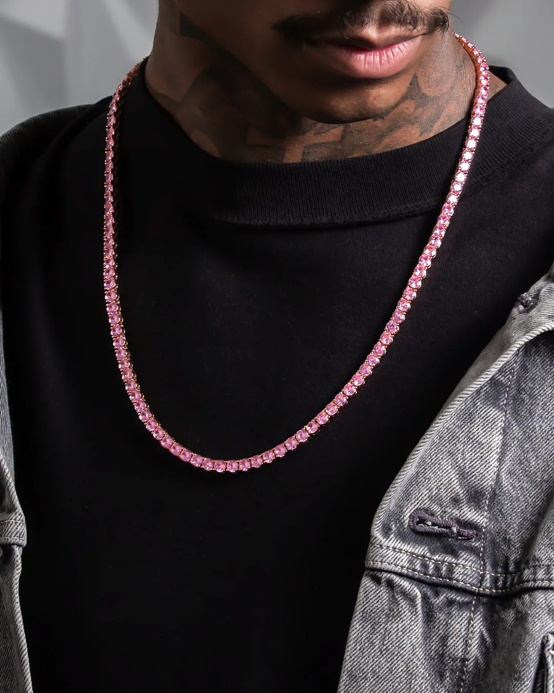 5mm Pink Tennis Chain