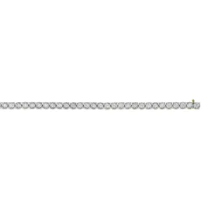 9ct Two Tone Gold Round Brilliant Cut with 2 Carat tw of Diamonds Tennis Bracelet