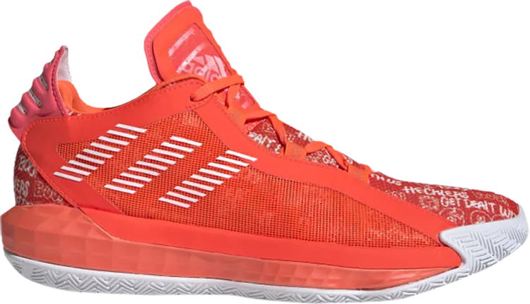 Adidas Dame 6 'Solar Red' sneakers, red