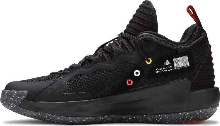 Adidas Dame 7 'EXTPLY - Opponent Advisory - Black Vivid Red' sneakers, black