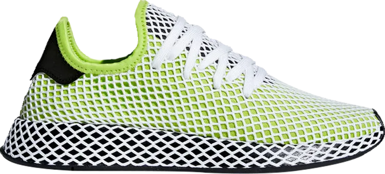 Adidas Deerupt 'Solar Slime' sneakers, green