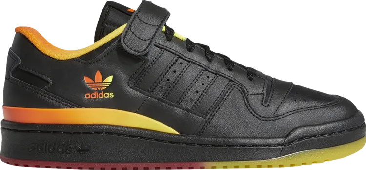 Adidas Forum Low 'Black Orange Yellow Gradient' sneakers, black