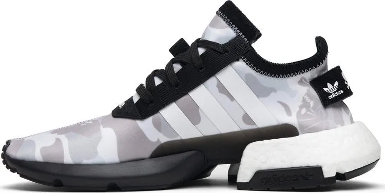 Adidas Neighborhood x A Bathing Ape x P sneakers. S3.1 'Camo', black