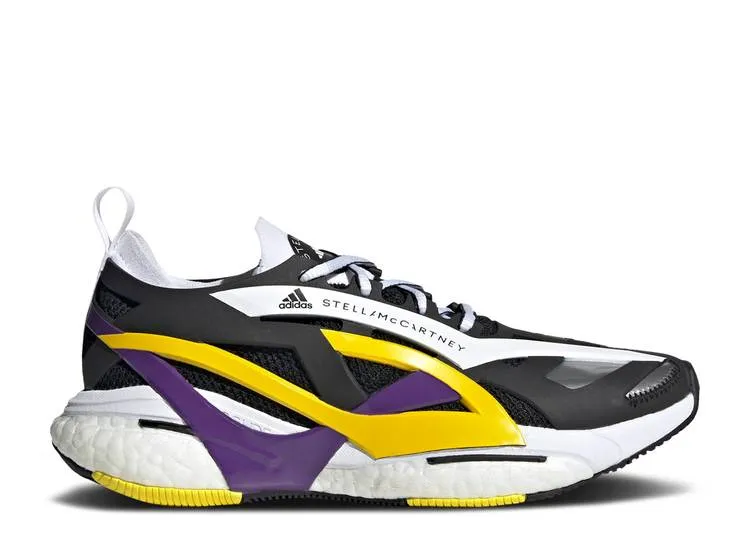 Adidas STELLA MCCARTNEY X WMNS SOLAR GLIDE 'BLACK PURPLE YELLOW' sneakers, black