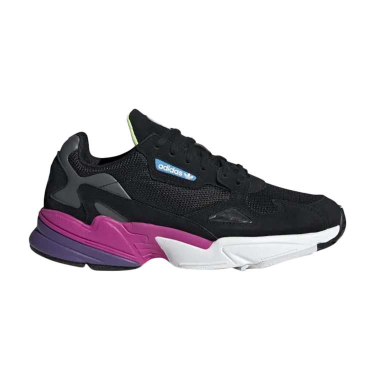 Adidas Wmns Falcon 'Black Shock Pink' Sneakers, black