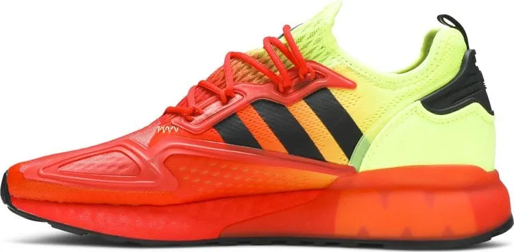 Adidas ZX 2K Boost 'Solar Yellow Red' Sneakers, Red