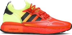 Adidas ZX 2K Boost 'Solar Yellow Red' Sneakers, Red