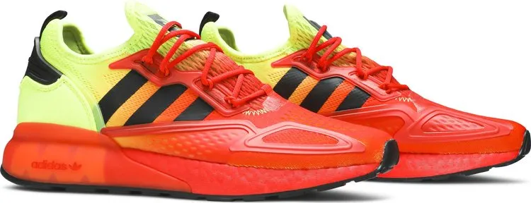 Adidas ZX 2K Boost 'Solar Yellow Red' Sneakers, Red