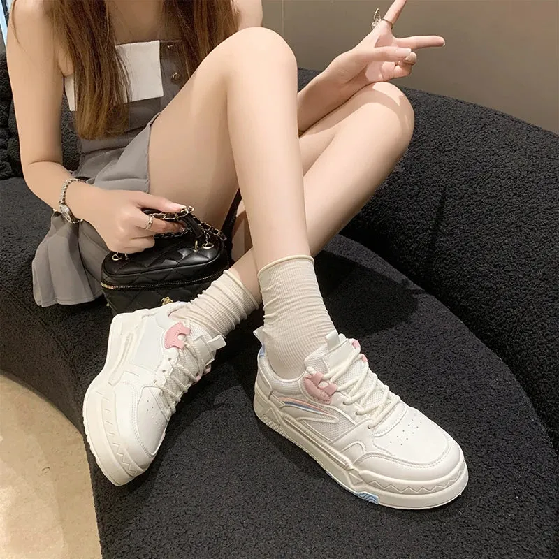 ADVBRIDGE  Women's Autumn Sneakers Woman Platform Sport Shoes Female Flat Casual Shoes Breathable Lace Up Tennis Vulcanized Shoes