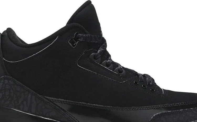 Air Jordan 3 Retro Black Cat Sneakers, black