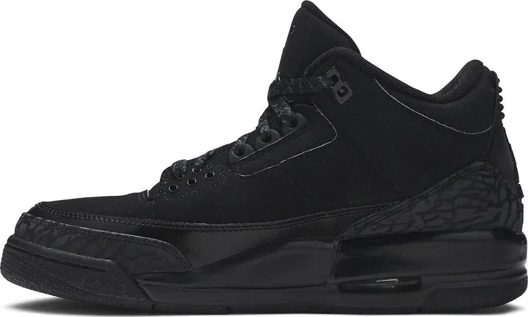 Air Jordan 3 Retro Black Cat Sneakers, black