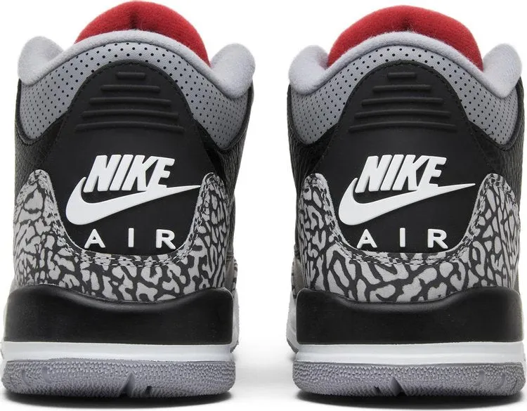 Air Jordan 3 Retro OG BG Black Cement 2018 sneakers, black