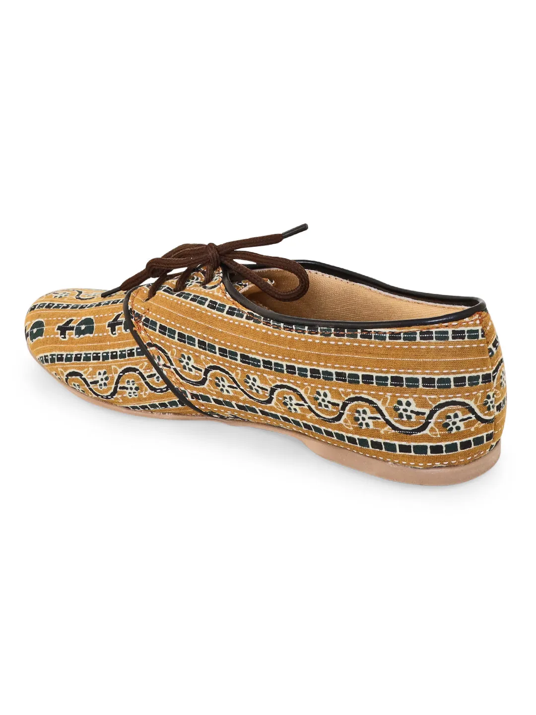 Ajrakh Kantha Work Oxfords