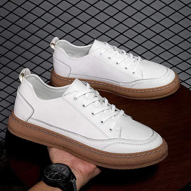 Amozae- Mullae Gum Sole Faux Leather Sneakers