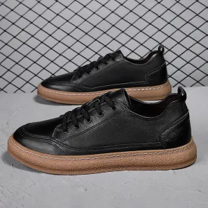 Amozae- Mullae Gum Sole Faux Leather Sneakers