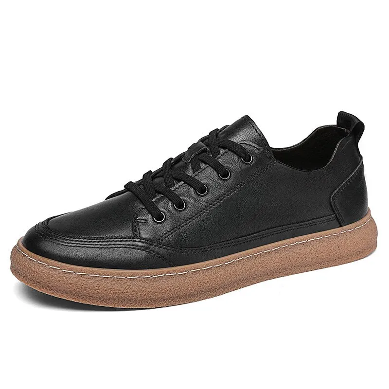 Amozae- Mullae Gum Sole Faux Leather Sneakers