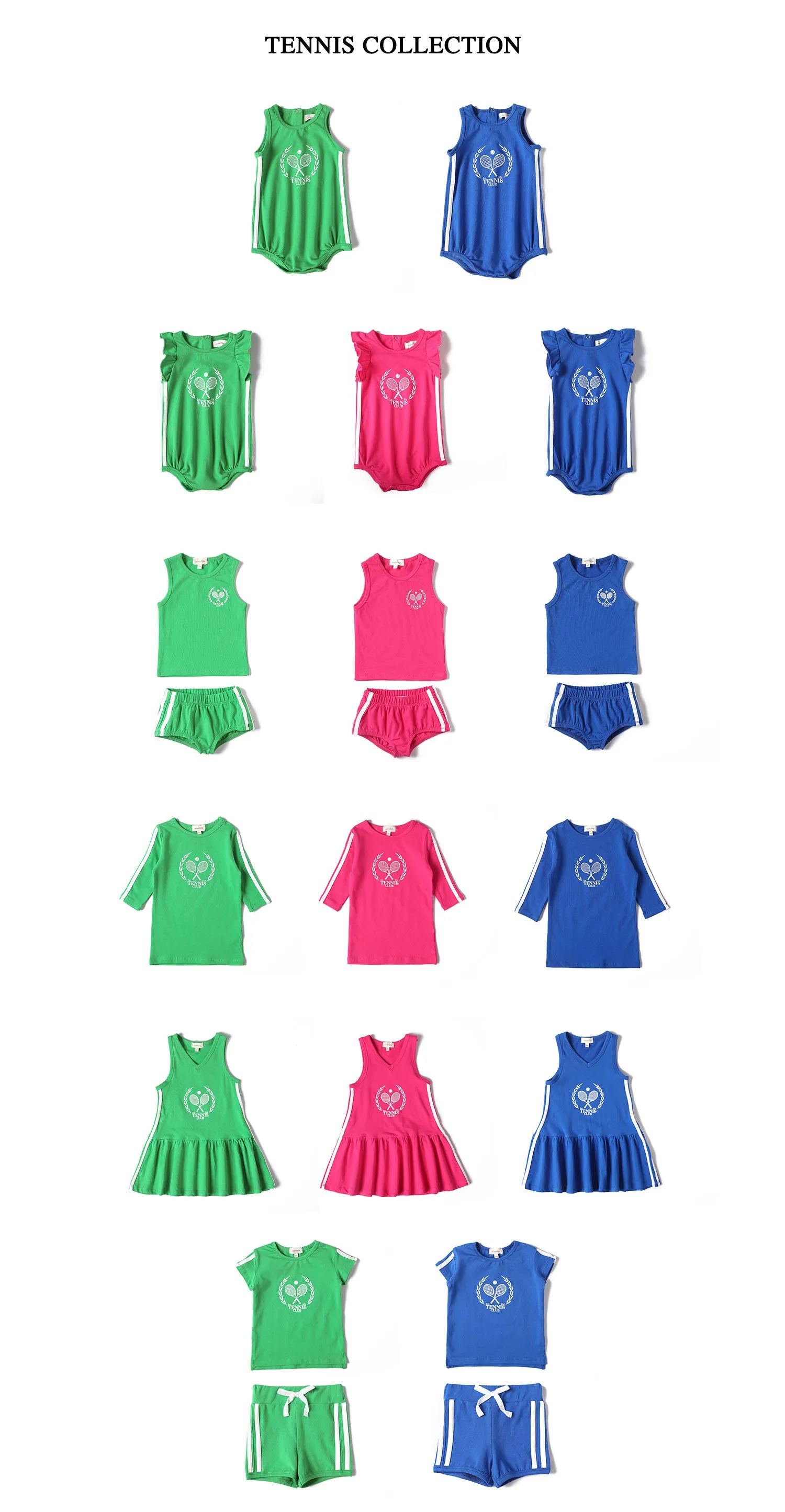 Anecdote Hot Pink Girls Tennis Romper (TE2478)