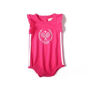 Anecdote Hot Pink Girls Tennis Romper (TE2478)