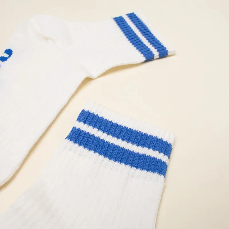 Ankle Tennis-Socken blaue Streifen | popeia