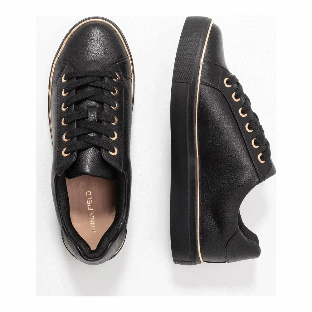 Anna Field Zapatillas Lace-Up Sneakers, Black