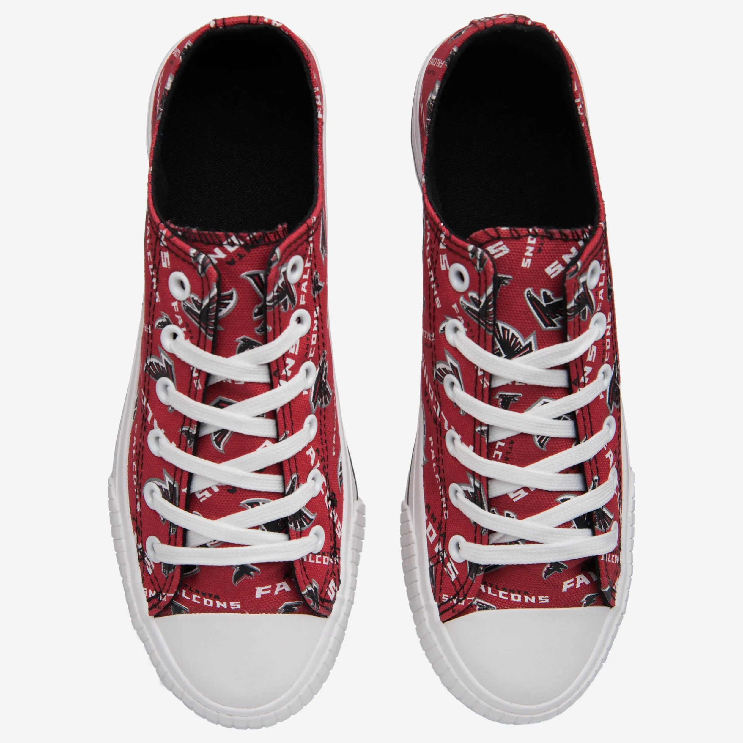 Atlanta Falcons Womens Low Top Repeat Print Canvas Shoe