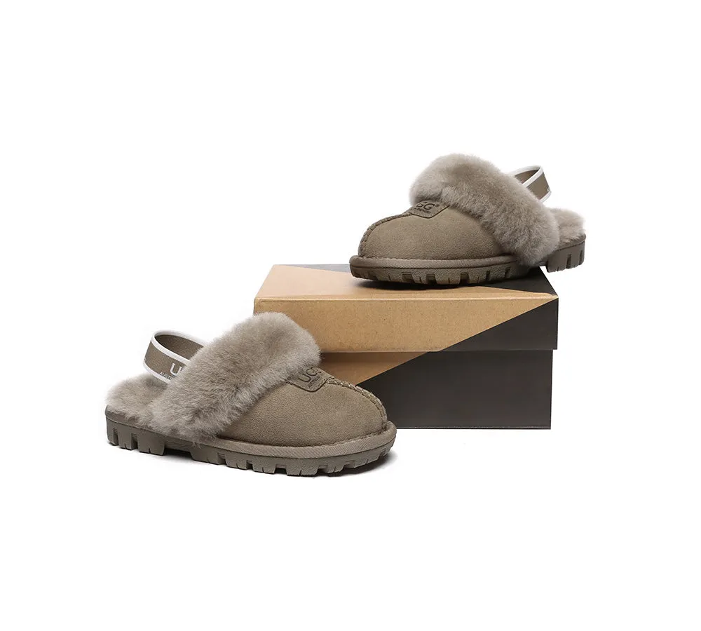 AUSTRALIAN SHEPHERD® UGG Slippers Kids Sheepskin Wool Slingback Suzie