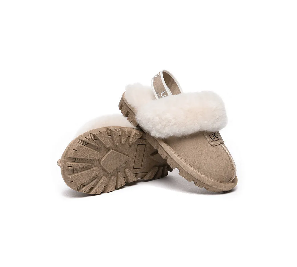 AUSTRALIAN SHEPHERD® UGG Slippers Kids Sheepskin Wool Slingback Suzie