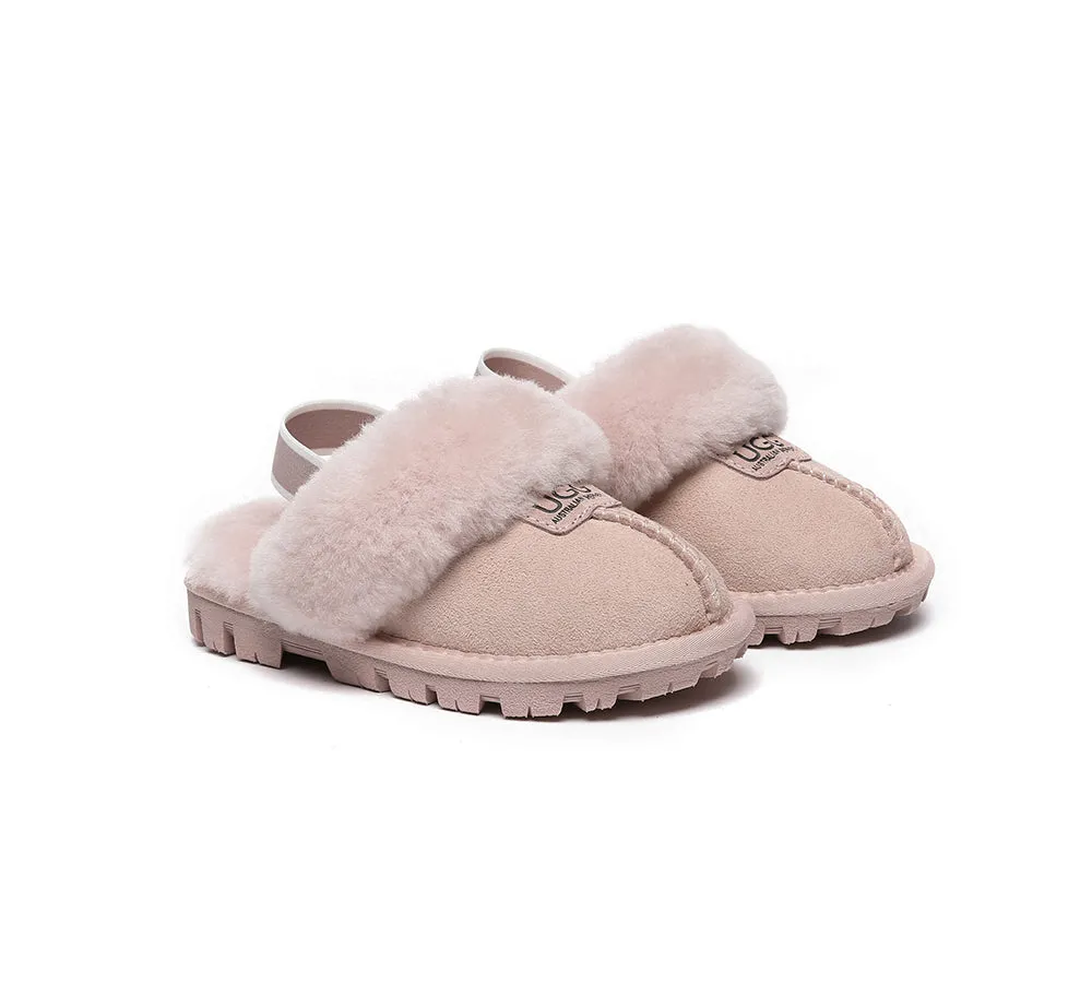 AUSTRALIAN SHEPHERD® UGG Slippers Kids Sheepskin Wool Slingback Suzie