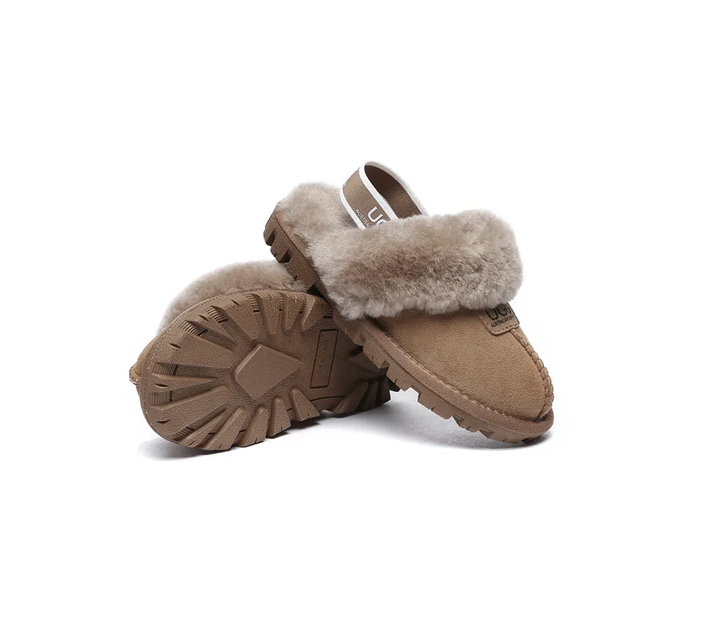 AUSTRALIAN SHEPHERD® UGG Slippers Kids Sheepskin Wool Slingback Suzie