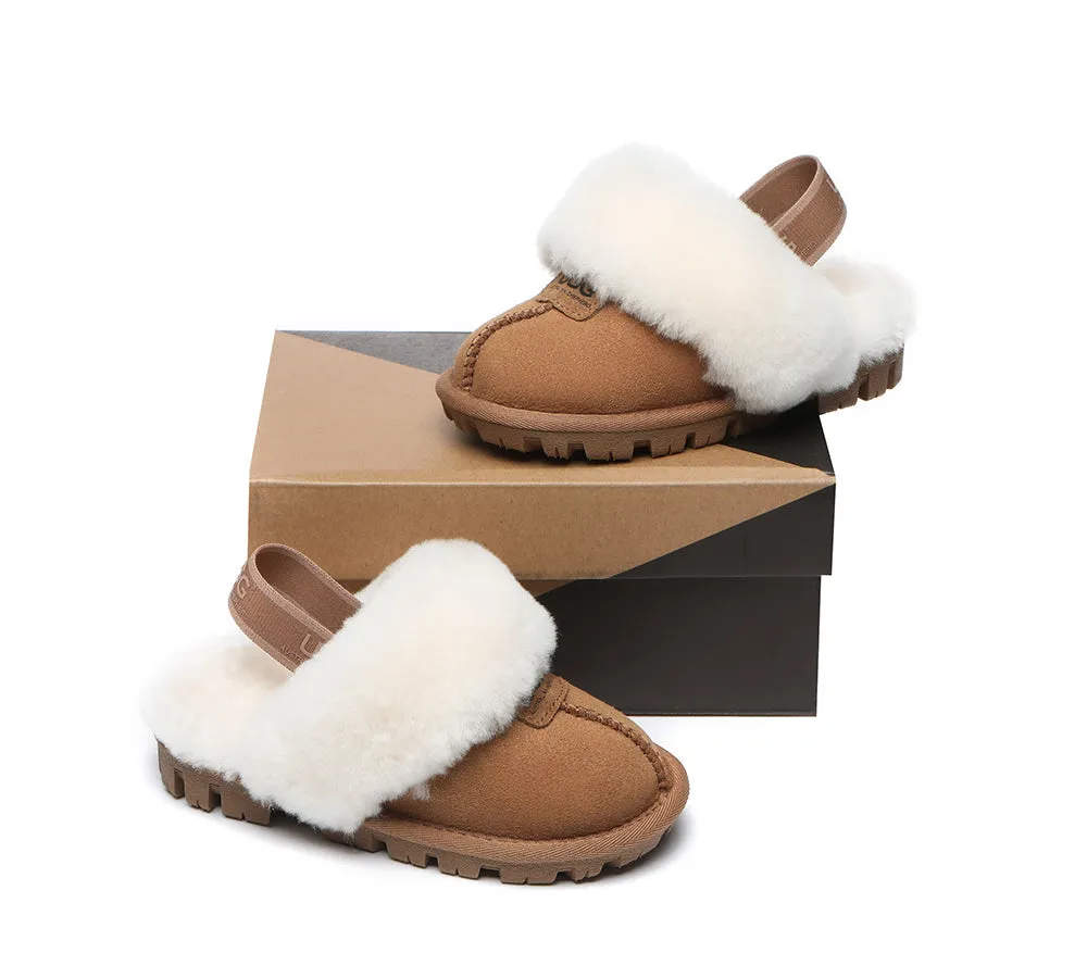 AUSTRALIAN SHEPHERD® UGG Slippers Kids Sheepskin Wool Slingback Suzie