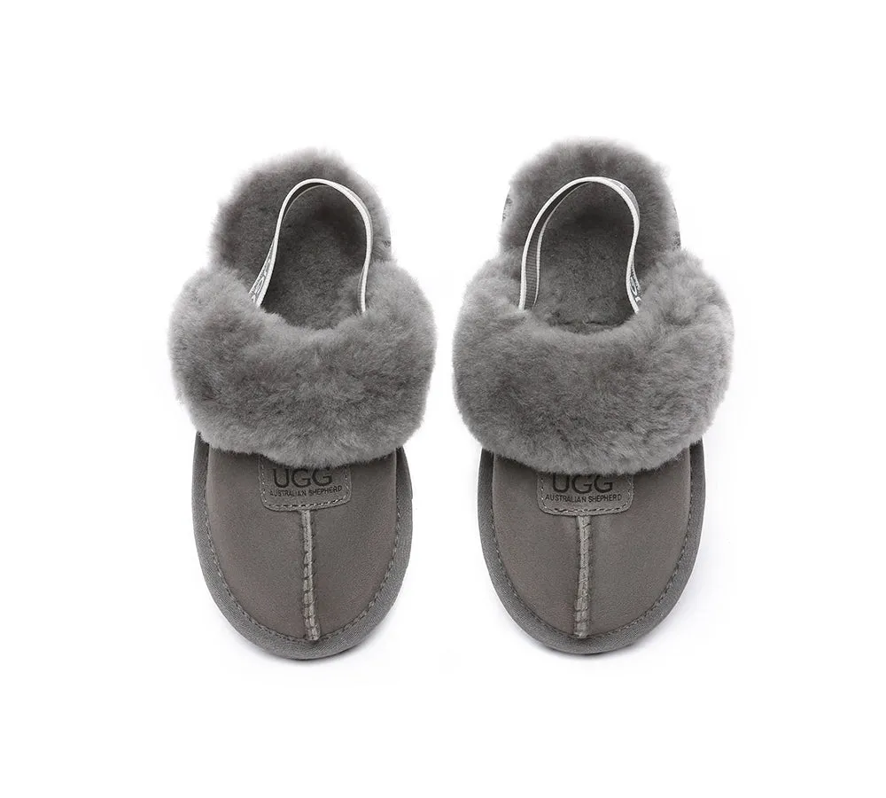 AUSTRALIAN SHEPHERD® UGG Slippers Kids Sheepskin Wool Slingback Suzie