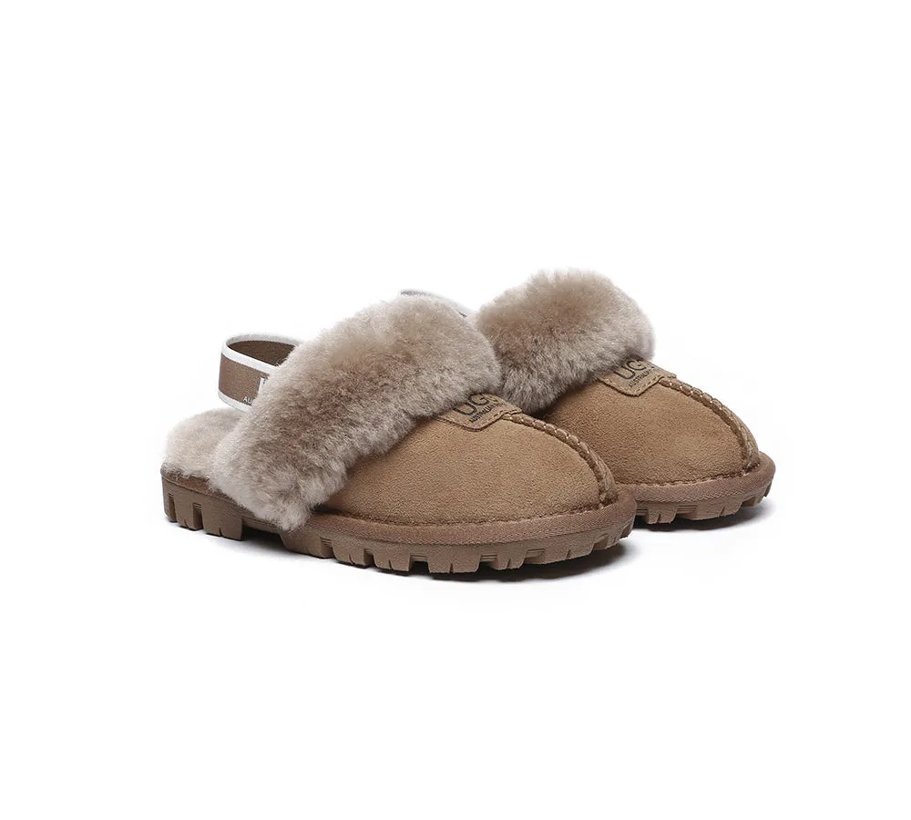 AUSTRALIAN SHEPHERD® UGG Slippers Kids Sheepskin Wool Slingback Suzie