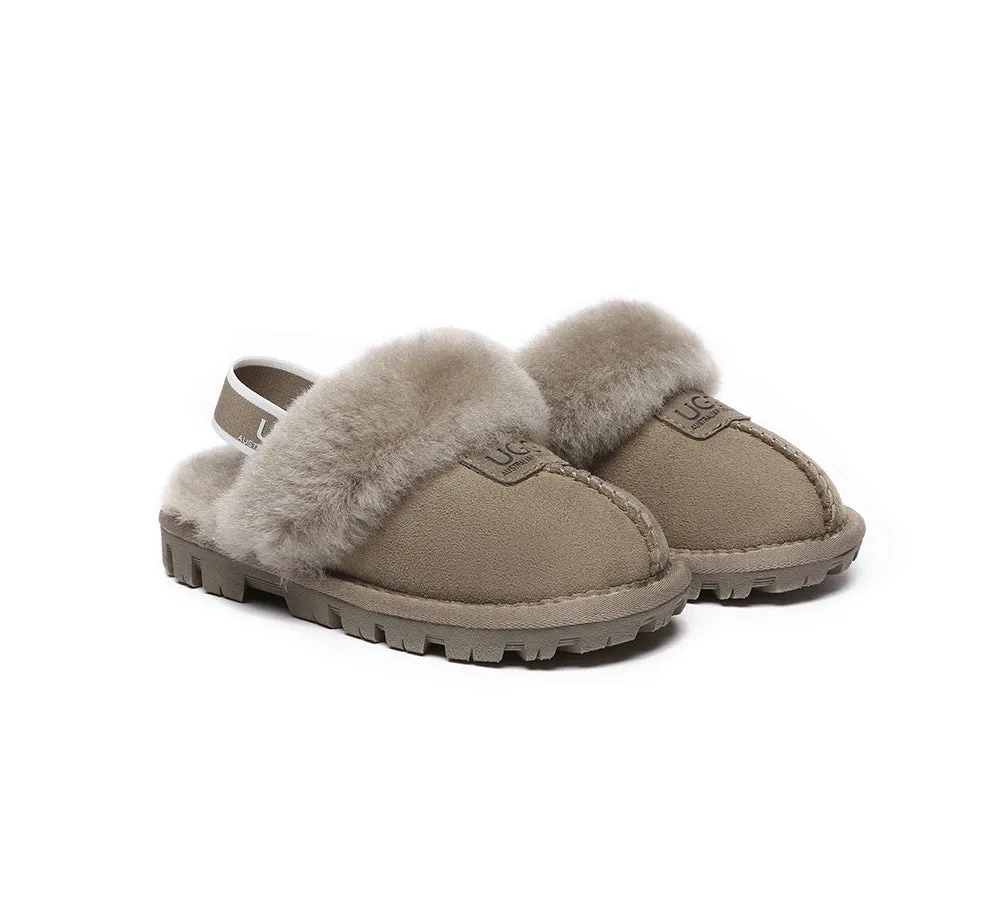 AUSTRALIAN SHEPHERD® UGG Slippers Kids Sheepskin Wool Slingback Suzie