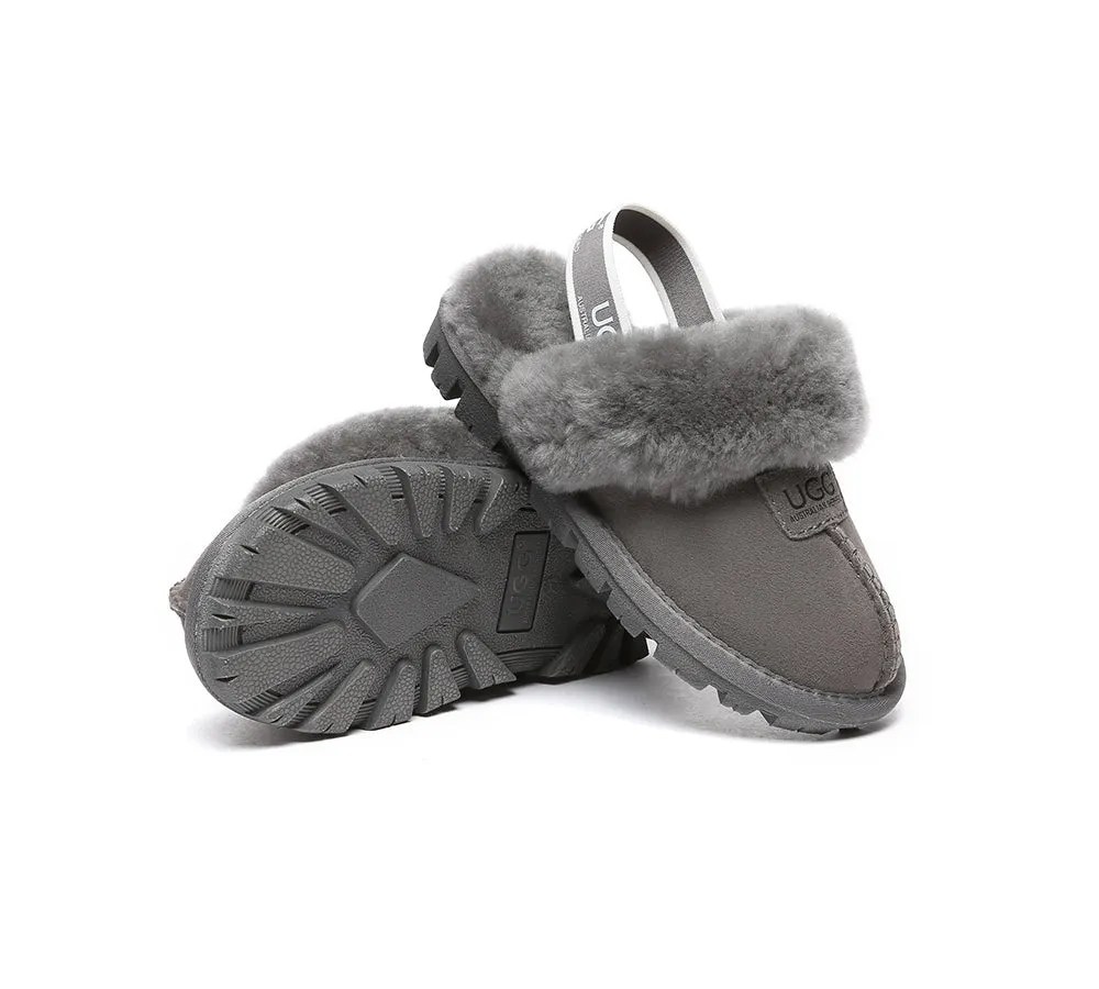 AUSTRALIAN SHEPHERD® UGG Slippers Kids Sheepskin Wool Slingback Suzie