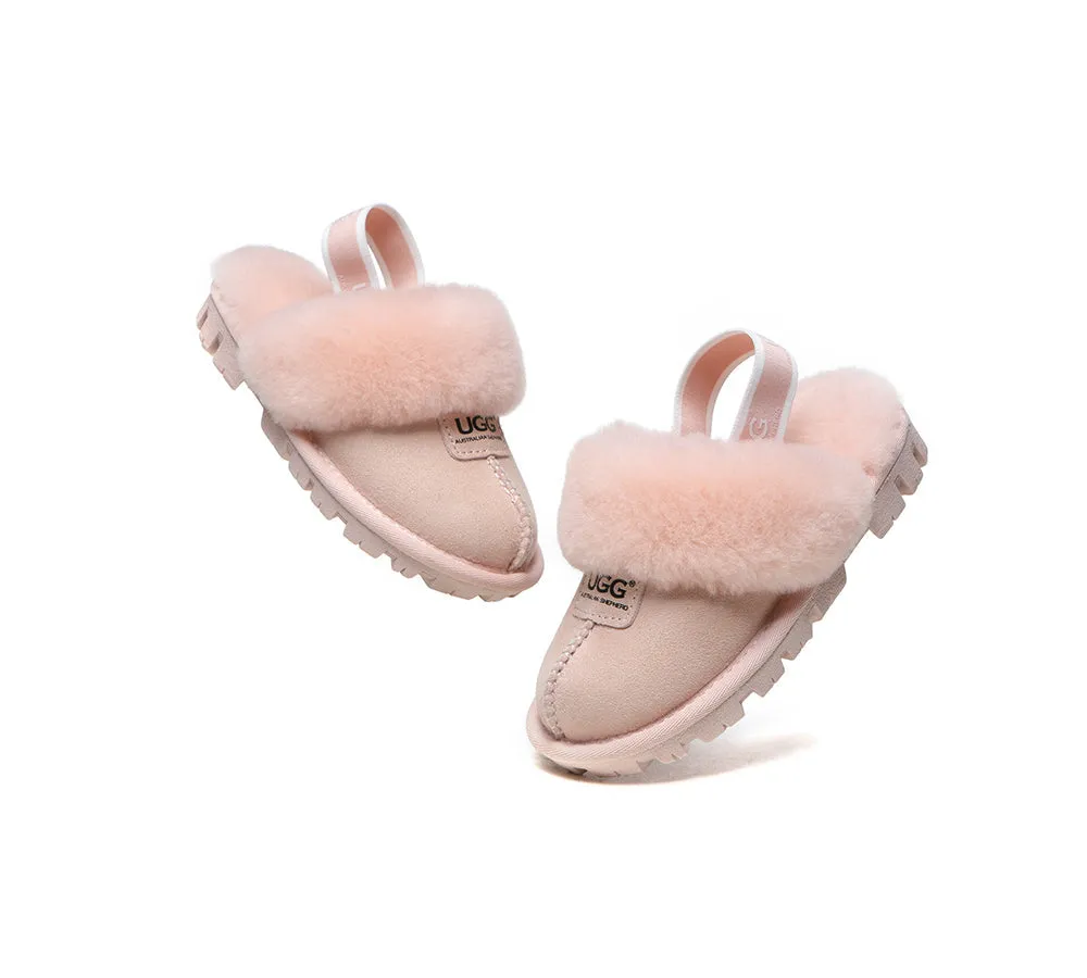 AUSTRALIAN SHEPHERD® UGG Slippers Kids Sheepskin Wool Slingback Suzie