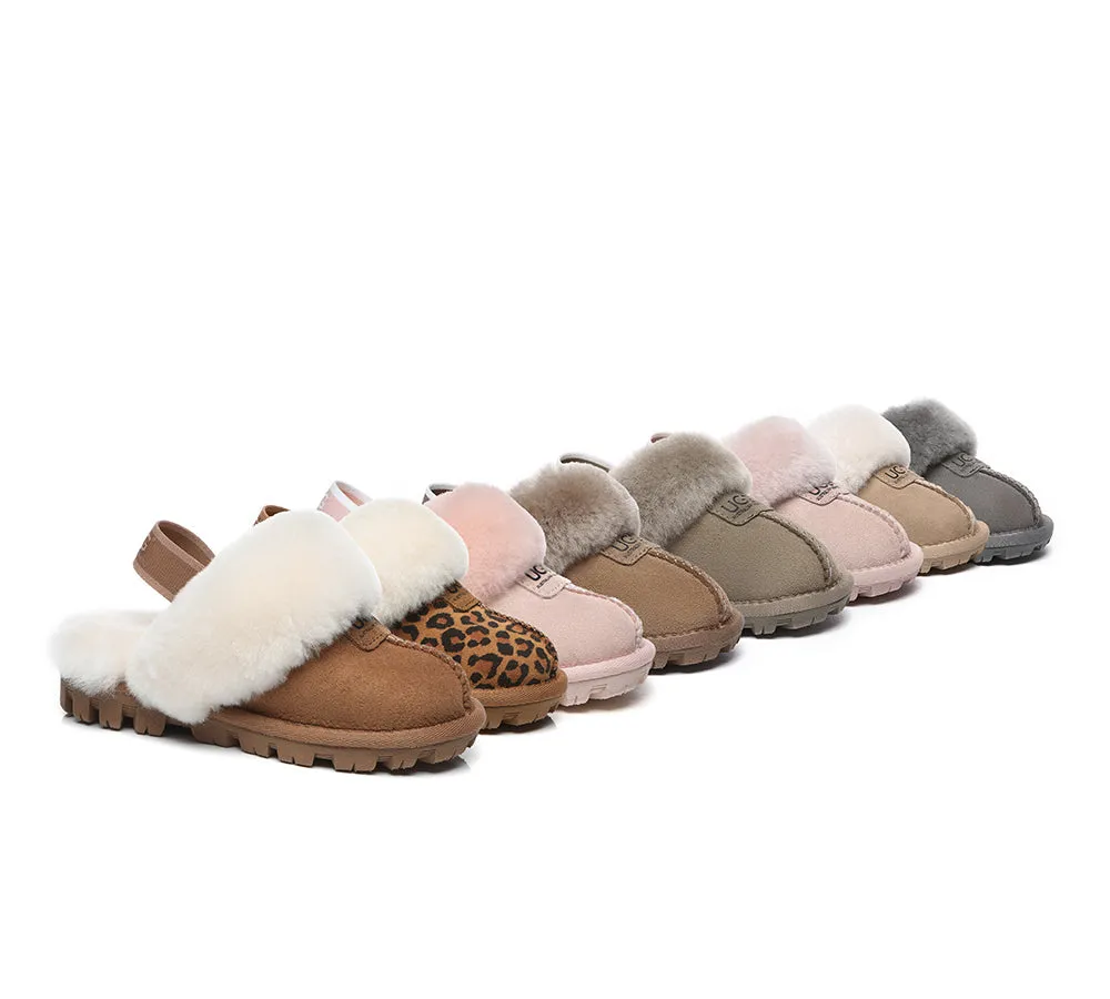 AUSTRALIAN SHEPHERD® UGG Slippers Kids Sheepskin Wool Slingback Suzie